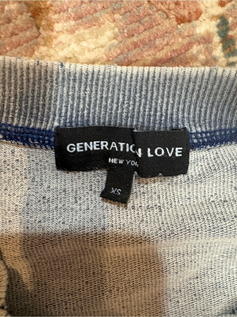 Generation Love Washed Blue Ruffle-Shoulder Sweatshirt - Picture 2 of 7